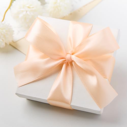 Peach Satin Ribbon, 1 Inch, 50 Yards - color: Peach