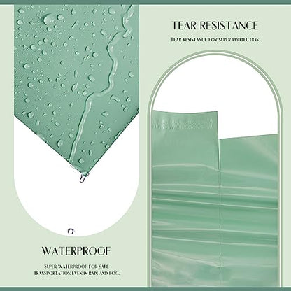 Metronic Poly Mailers 14.5x19 50PC Large Shipping Bags in Grayed Jade Green - color: Grayed Jade Green, size: 14.5x19 50PC