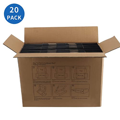 Hoikwo 20 Packs Black 12x9x4 Medium Shipping Boxes - color: Black(Glossy), size: 12x9x4-20 Pack
