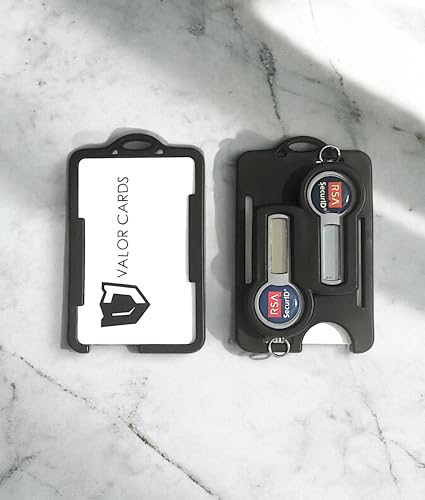 FicaraCo - RSA and ID Badge Holder *Nearly Indestructible* (Double RSA ID Badge Holder - Midnight Black) - style: Double RSA ID Badge Holder - Midnight Black