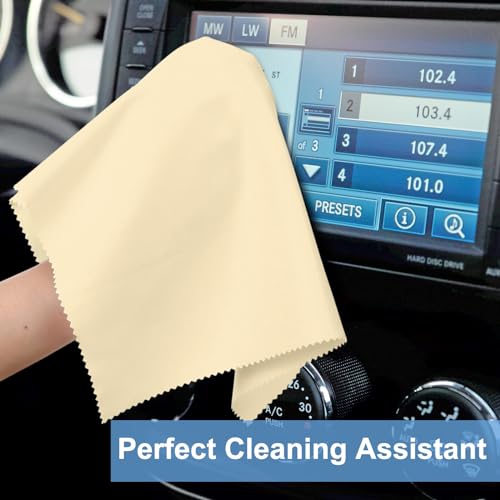 Frienda 12 Pack Large Glass Cleaning Cloth, 6 Colors - color: 6 Colors