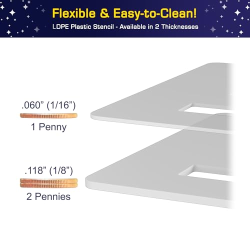 2 Pack Fire Extinguisher Stencil for Marking Ceilings Walls and Doors Fire Safety .060 Thick Flexible and Bendable USA Made Template One Paintable Piece by Marketing Holders - style: 2 Stencils 1/16" (1.5MM)