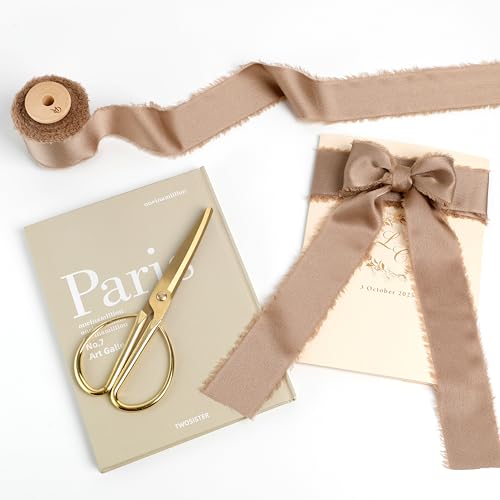 Silk Satin Ribbon 1-1/2 Inch x 30 Yards Champagne Brown - color: Champagne Brown