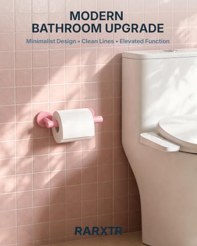 RARXTR Toilet Paper Holder Pink Wall Mount Bathroom Modern Tissue Holder - color: Pink
