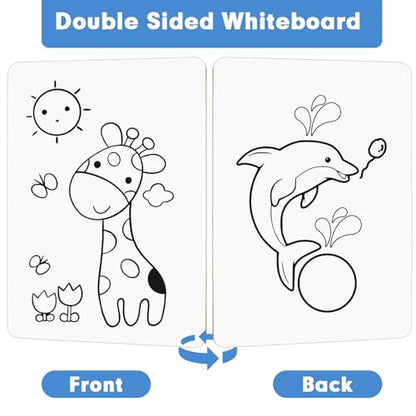 Dry Erase Lapboards, HERKKA 25 Pack Double Sided Small Dry Erase Whiteboards 9 x 12.5 Inch with 25 Erasers, Small Dry Erase Boards for Classroom Teacher Supplies, Personal White Boards for Students - size: 25 PACK