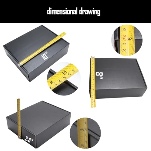 Black Shipping Packaging MEIANJU Hard Cardboard Shipping Gift Wrap Boxes - color: Black-20PCS