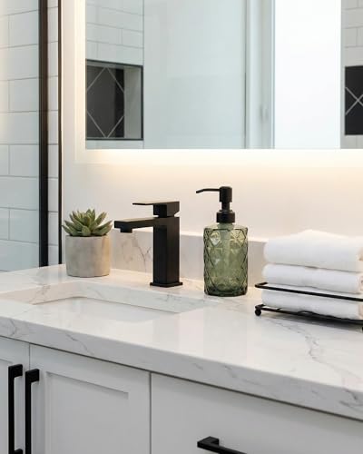 JASAI Forest Green Glass Soap Dispenser with Black Rustproof Pump - color: Forest Green