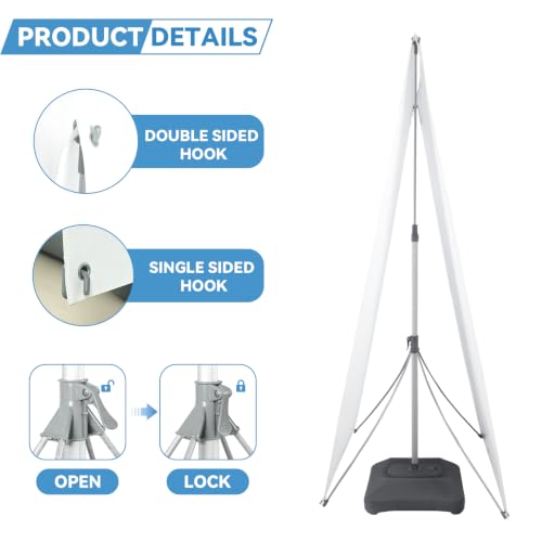 YDisplay Double Sided X Banner Stand with Water Base Adjustable Fit Banner Size from 23"X63" to 32"X78" for Outdoor Sidewalk,Trade Show & Retail Advertising