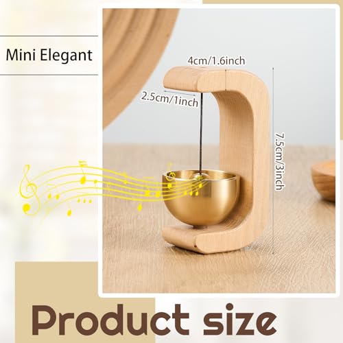 Zonon 4 Pcs Magnetic Wooden Doorbell Chime, Nature Beech and White - color: Nature Beech and White