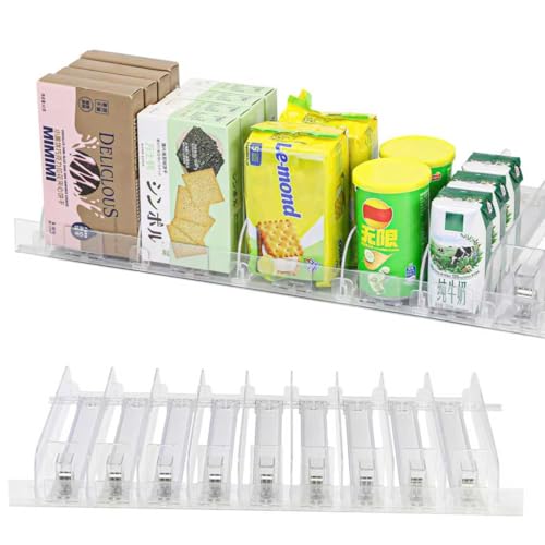 9-Pack Spring Loaded Shelf Pusher System, Adjustable Width for Supermarket, Store, Pharmacy, Auto Push Snack, Cigarette and Medicine Display Organizer, 23.82 in x 11.81 in