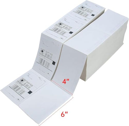 LLIKED 4x6 Thermal Shipping Labels, 4000 Fanfold Thermal Printer Labels - size: 4000 Labels