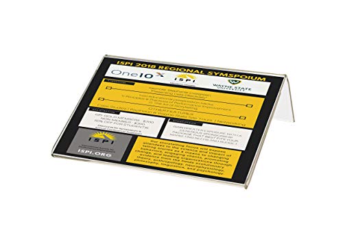 Marketing Holders 6 Pack Acrylic Sign Holder for 5" x 3" Printed Materials Clear Slant Back Plastic Countertop Side Load Graphic Image Display for Retail Stores Hotels Offices and Restaurants - size: 5"W x 3"H