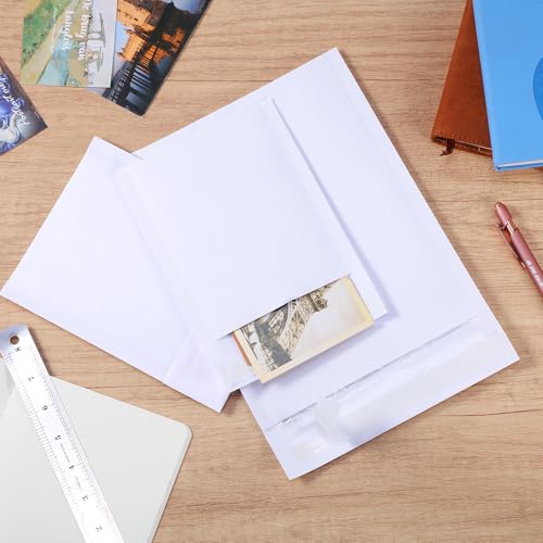 50 Pcs Kraft Bubble Mailers 3 Size Padded Envelopes, White - color: White