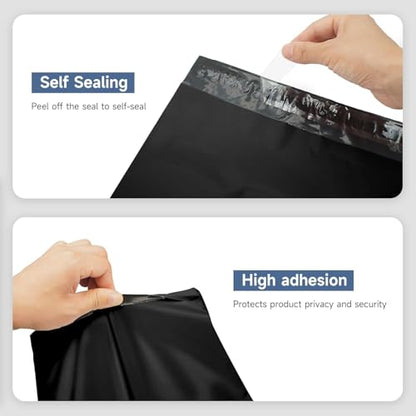 KKBESTPACK Black Poly Mailers 10x13 in, Shipping Bags, 50 Pcs - color: Black, size: 10" x 13" 50 pcs
