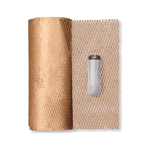 The Boxery Honeycomb Packing Paper 15”x16800” (1400’)-1 Roll Cushioning Wrap, Box Filler, Void Filling, Shipping & Moving Supplies, Alternative to Plastic Bubble|Eco Friendly-Small Business. - size: Roll 15"x1400 FT.