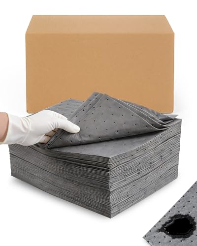 15"x19.7" Oil Absorbent Pads 100 Pack | Heavy & Fast Absorb - size: 15x19.7 Inch