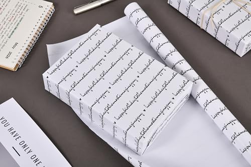 Sikiweiter Birthday Wrapping Paper - 17" x 16.5 Feet Roll - Happy Birthday to The Most Amazing Guy for Man's Birthday(Birthday Text) - color: Birthday Text
