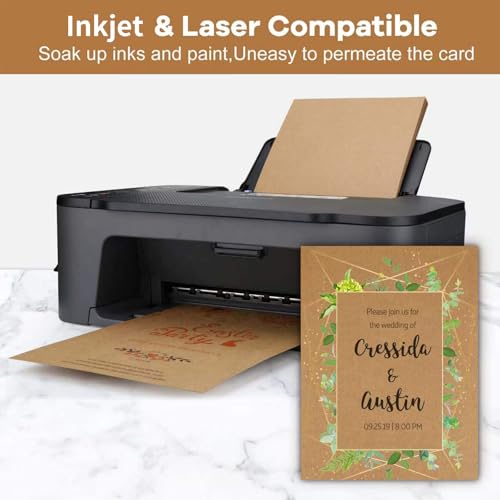 Goefun 24 Sheets 80lb Kraft Brown Cardstock 8.5 x 11 - color: brown, size: 8.5x11