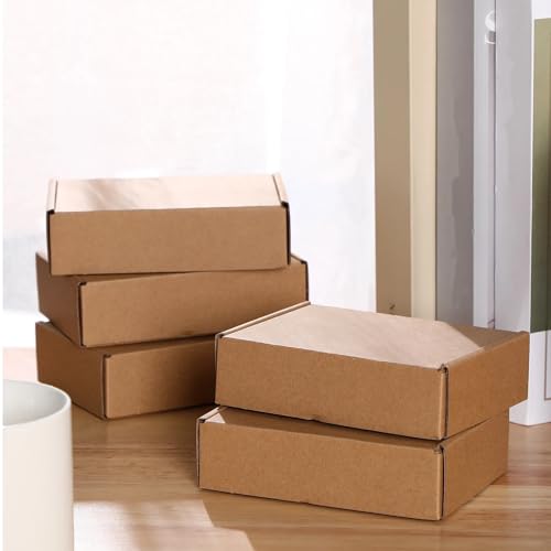 Qilery 100 Pcs 5.91 x 3.94 x 1.57'' Shipping Boxes Corrugated - size: 5.91 x 3.94 x 1.57 inches