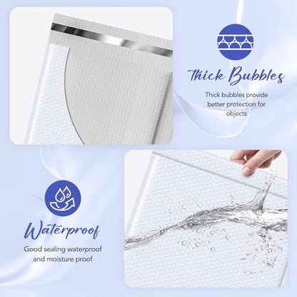Fuxury Bubble Mailers 14.5x20" 15 Pack White Extra Large Padded Envelopes - color: White, size: 14.5x19" 15pcs