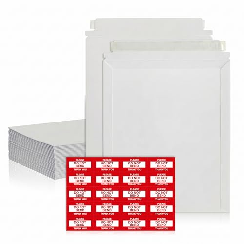 50 Pack 12.75x15 Inches Rigid Mailers – Self Adhesive Cardboard Mailers - size: 12.75x15" - Pack of 50