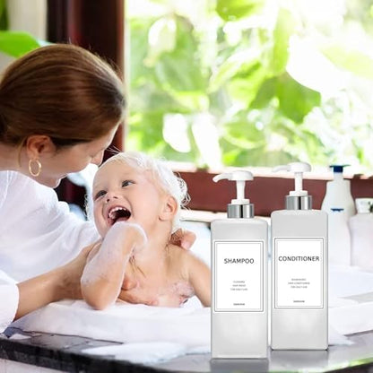 Modern Silver Shampoo and Conditioner Dispenser (21 oz, Pack of 3) Refillable Pump Bottle Set Empty Shower Plastic Bottles with Pump for Bathroom Body Wash Soap and Shower (Sliver&White) - color: Sliver&white