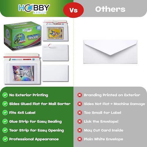 Shell Mailer Incognito Trading Card Envelopes for Shipping 100 Card Mailers - color: 100 Pack - Incognito