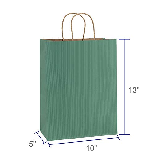 BagDream Kraft Paper Bags with Handles 10x5x13 Inch Sage Green 25 Pack - color: Sage, size: 25 Count (Pack of 1)