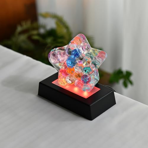 IFOLAINA LED Light Base Multicolor Rectangle Display Stand for Crystal Art