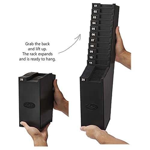 Lathem Expanding Time Card Rack for 9" Cards with 25 Pockets (25-9EX)