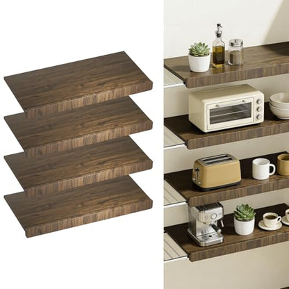 Wire Shelf Covers, Wood Wire Rack Covers for Pantry Shelves, Easy to Assemble Wooden Closet Wires Shelving Cover, 0.6 Inches Thick Waterproof Durable Shelf Dividers for Kitchen, 24 * 16 Inches - size: 24"W x 16"D