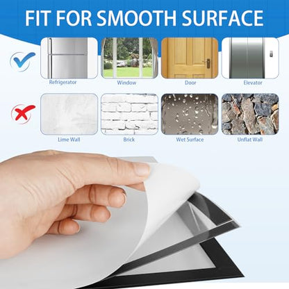 20 Pieces Sign Holder 8 x 11.5 inches with Magnetic Border - color: 20 Pack Black, size: 8 x 11.5