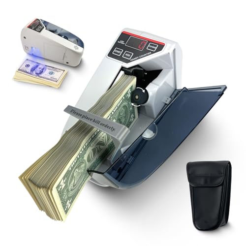 Money Counter Machine ELROTONEG V30, Cash Counter with UV lamp, Portable Bill Counting Machine 600 banknotes/min