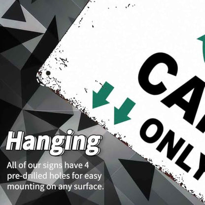 12 X 8 In Aluminum Metal Recycling Cans Only Sign