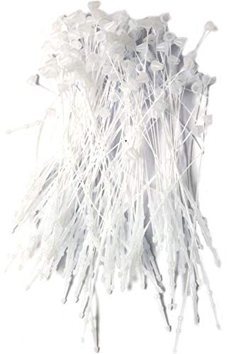 1000pcs 3 Inch 8CM White Snap Lock Pins Security Loop Price Tag Fastener Plastic Tag Ties for Craft Shows