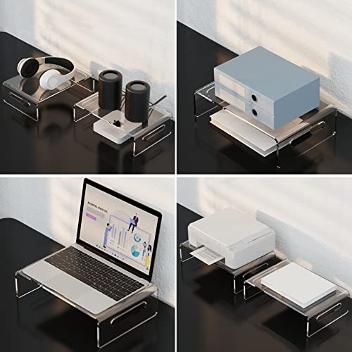 Zimilar 2 Pack Monitor Stand Riser, Acrylic Monitor Stand for Computer