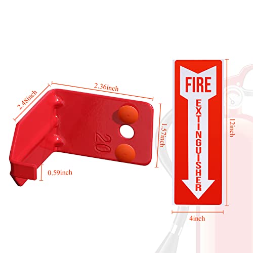 Taobary Fire Extinguisher Wall Mount Hook Bracket, 2 Pack, 20 lb - style: 20 lb