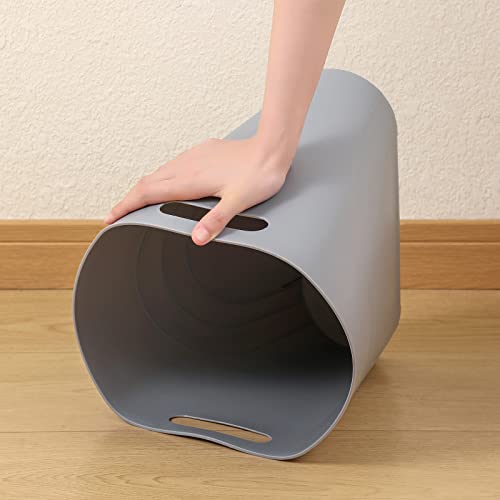 rejomiik Small Bathroom Trash Can, 3.5 Gallon Slim Garbage Can, Gray - color: Grey, size: 1 pack