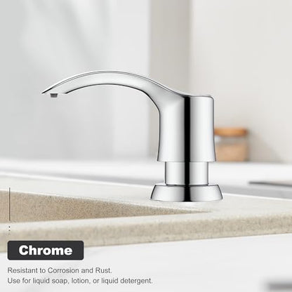 GAGALIFE Kitchen Sink Soap Dispenser - Chrome, G080C-G - color: Chrome, size: with Hose