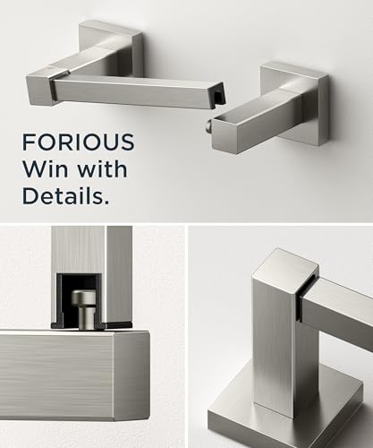 FORIOUS Commercial Toilet Paper Holder Wall Mount Bathroom Tissue Holder - color: Stainless Steel
