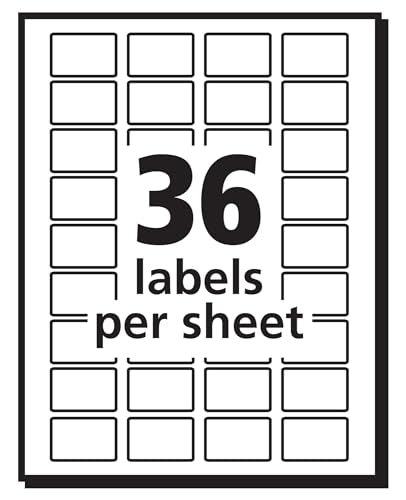 Avery® Removable Print or Write Labels, White, 0.5 x 0.75 Inches, Pack of 1008 (5418)