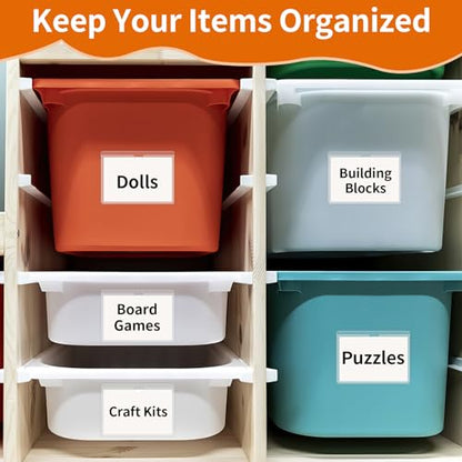 44 Pcs Storage Bin Labels, 3×5 in Index Card Holder, Clear Adhesive Pockets - size: 3×5 in