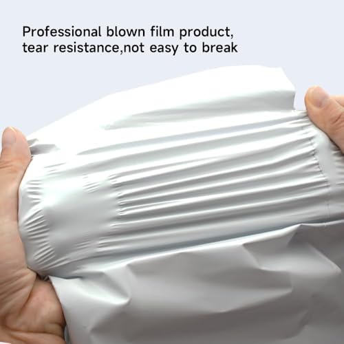 Poly Mailers Shipping Bags with Strong Adhesive, Waterproof Mailing Bags for Clothing, T-Shirts, and Small Business Shipping - color: White, size: 14.5x19 10pcs