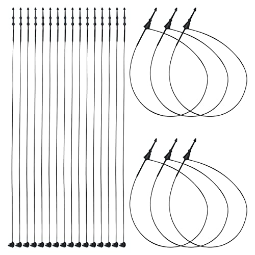 2000 Pcs Plastic Fastener Hang Tag Clear Snap Lock Pin Security Loop for Retail Store Clothing Accessory Price Pins (5" Black) - size: 5" Black