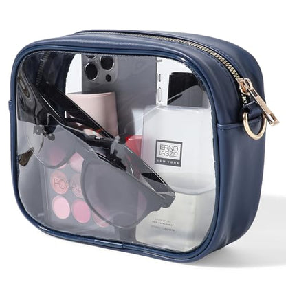 TOBVZOO Clear Bag Stadium Approved, Crossbody Transparent Bag for Concerts Sports Events, Purses for Men & Women - color: Blue
