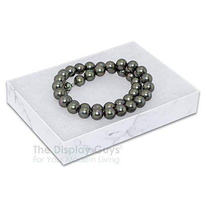 TheDisplayGuys 25 Cardboard Gift Jewelry Boxes w/Paddings #53-5.4x3.9x1 - color: Marble White