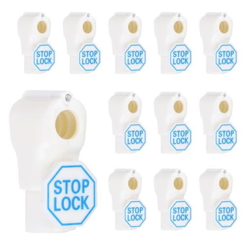 50Pcs Peg Hook Locks (8mm) PC Magnet Anti-Theft Pegboard Display Hook Locks Security Red Stop Tools, Fits Retail Shop/Shopping Center/Garage Tools, White - color: White, size: 8mm