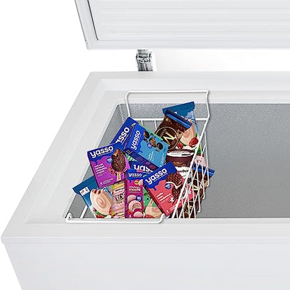 Orgneas 16.5 Inch Freezer Organizer Bins, Metal Wire Basket Bins, Replaces Chest Freezer Basket, Hangable, Sturdy, White - size: 16.5 inch