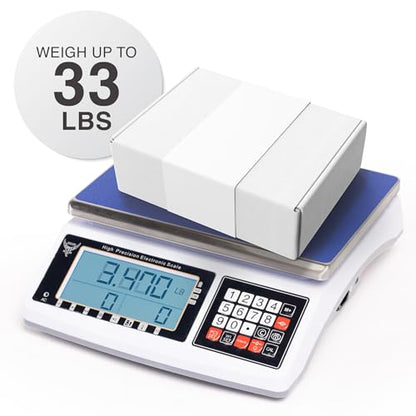 PEC Digital Counting Scale - Digital Inventory for Packages, Coins and Small Parts - 33lbs Capacity - size: 33lbs Capacity