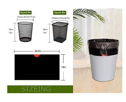 Feisco 6-7 Gallon Black Trash Bag,Medium Drawstring Garbage Bag Trash Can Liner,100 Counts,0.67 Mil - size: 100 Count (Pack of 1)